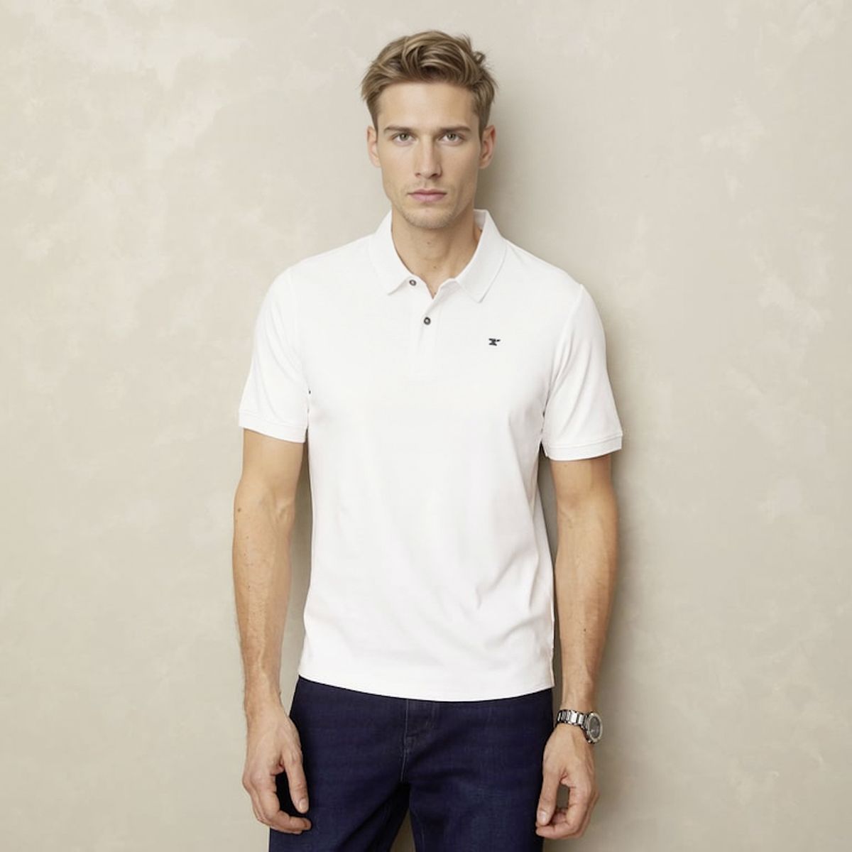 WOLF&HANK - Polera Manga Corta Cuello Polo Algodón Hombre Wolf&Hank