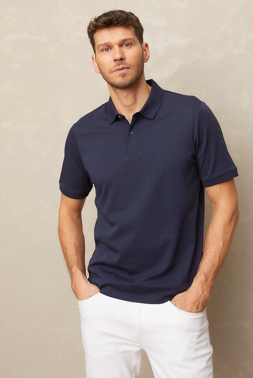 WOLF&HANK - Polera Manga Corta Cuello Polo Algodón Hombre Wolf&Hank