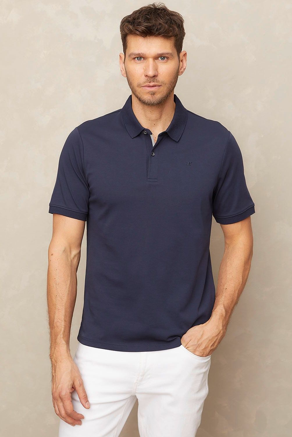 WOLF&HANK - Polera Manga Corta Cuello Polo Algodón Hombre Wolf&Hank