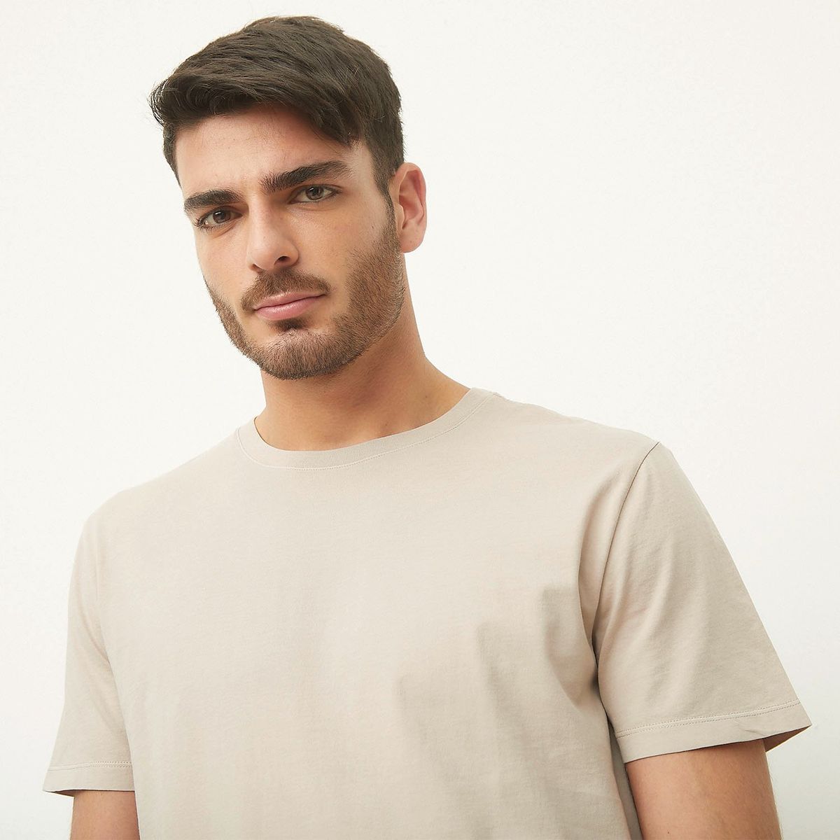 BASEMENT - Polera Manga Corta Cuello Redondo Basement Algodón Hombre