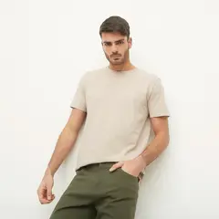 BASEMENT - Polera Manga Corta Cuello Redondo Algodón Hombre