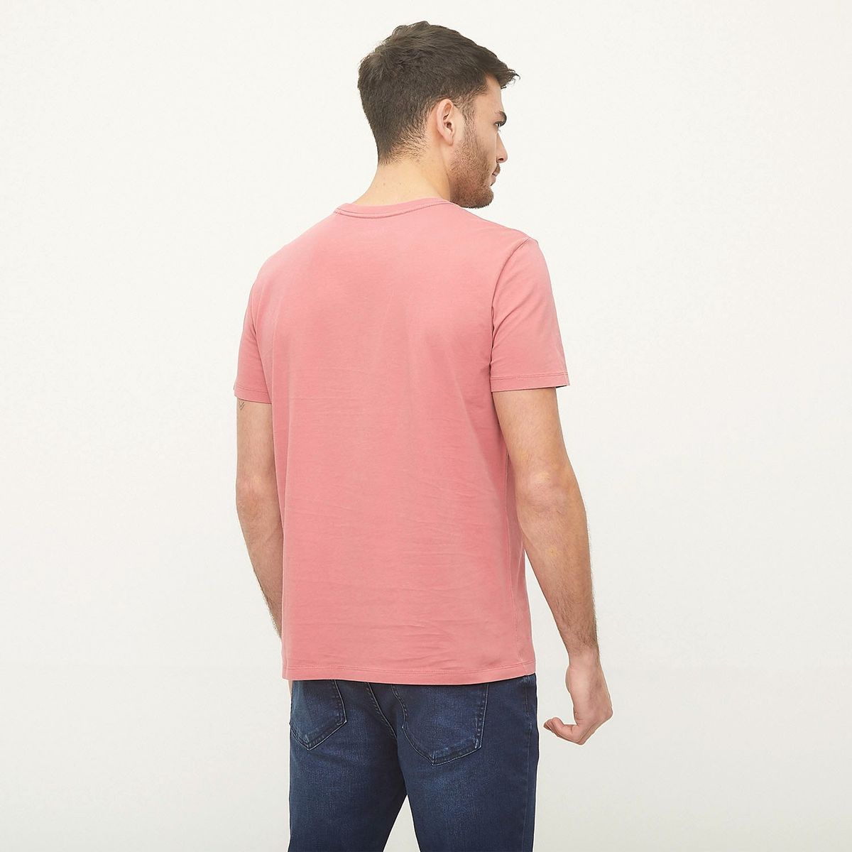 BASEMENT - Polera Manga Corta Cuello Redondo Basement Algodón Hombre