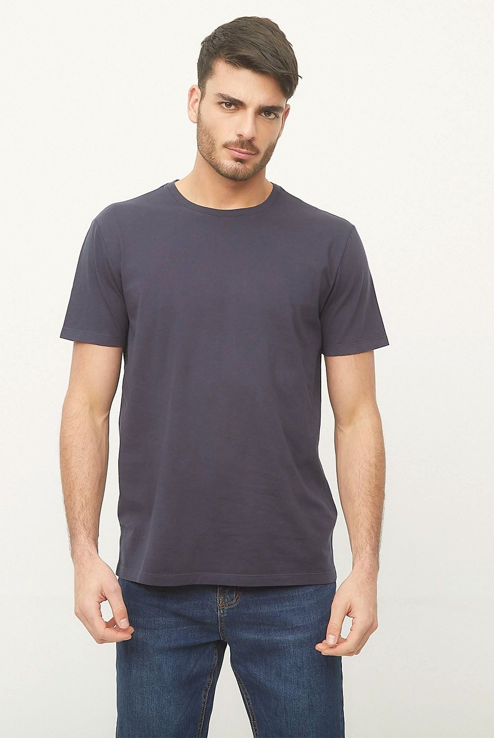BASEMENT - Polera Manga Corta Cuello Redondo Basement Algodón Hombre
