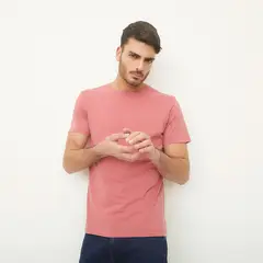 BASEMENT - Polera Manga Corta Cuello Redondo Algodón Hombre