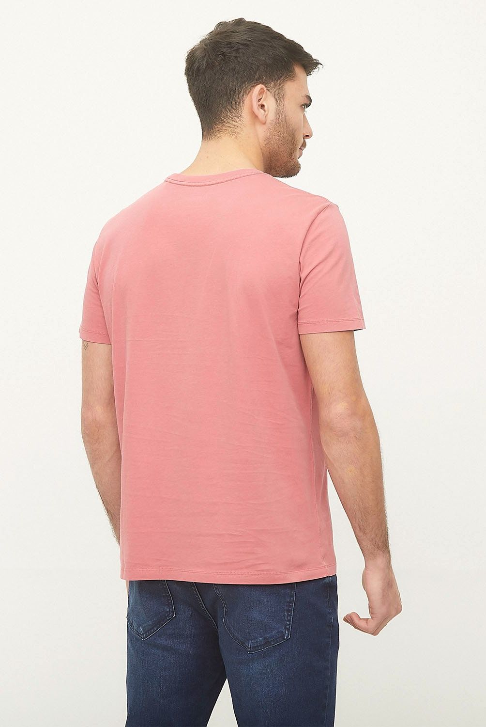 BASEMENT - Polera Manga Corta Cuello Redondo Basement Algodón Hombre