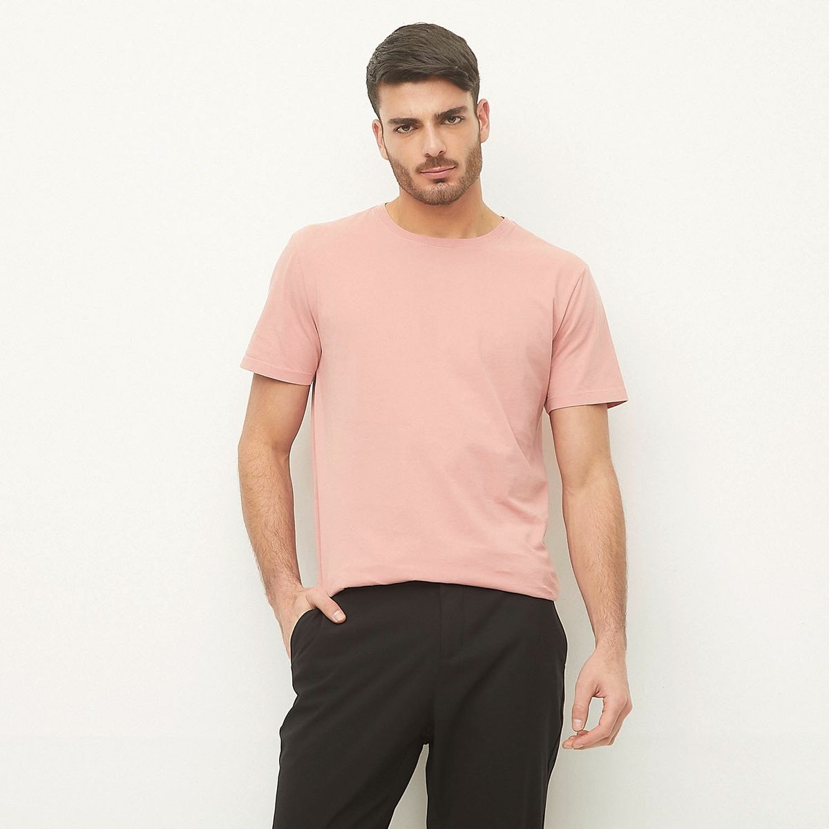 BASEMENT - Polera Manga Corta Cuello Redondo Hombre Basement