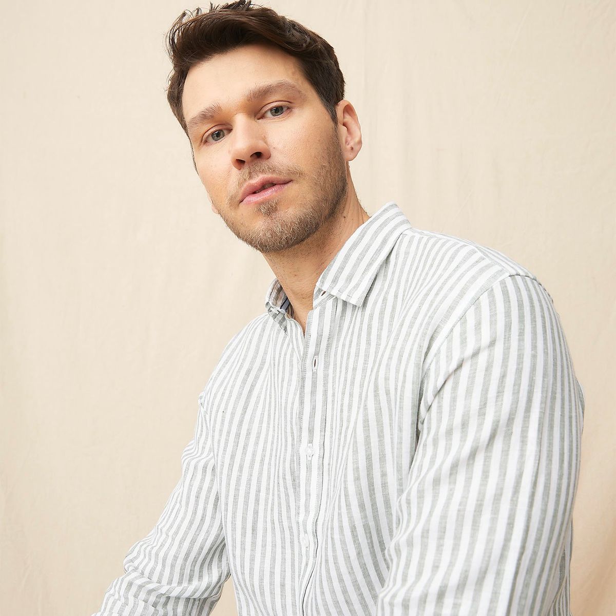 LA MARTINA - Camisa Casual Manga Larga Lino Hombre La Martina