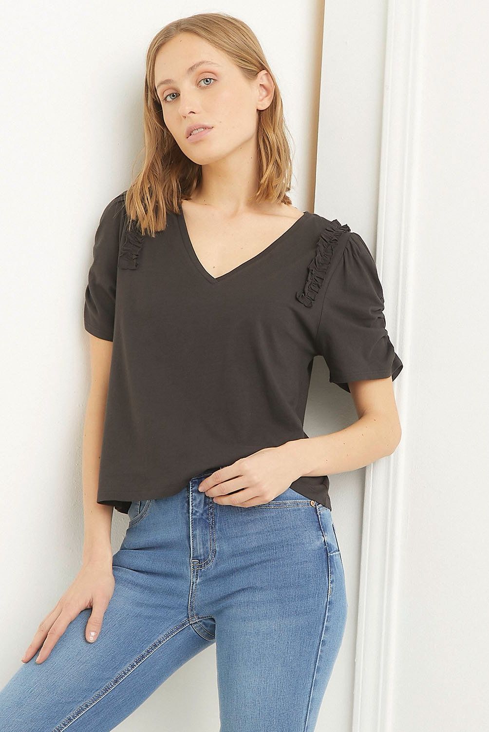 BASEMENT - Polera Manga Corta Mujer Basement