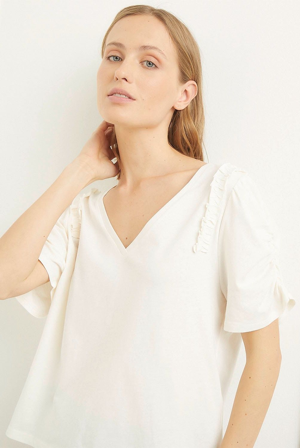 BASEMENT - Polera Manga Corta Mujer Basement