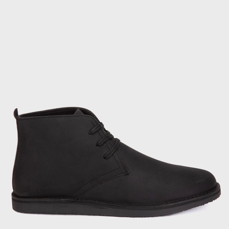 AMERICANINO - Botín Americanino Cuero Negro Hombre Cordones