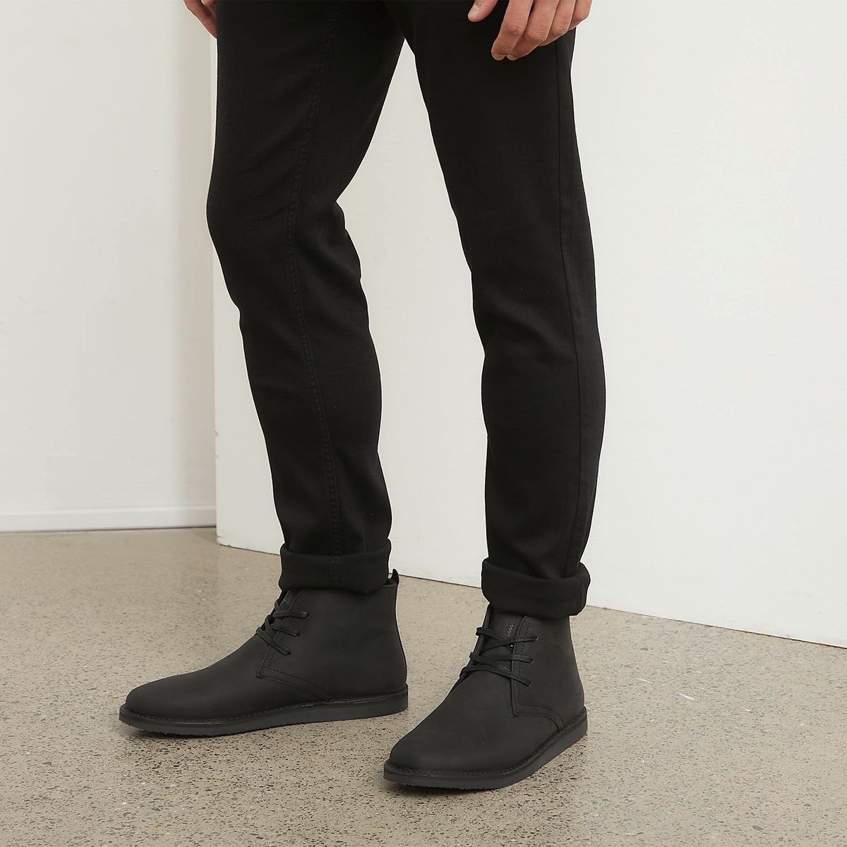 AMERICANINO - Botín Americanino Cuero Negro Hombre Cordones