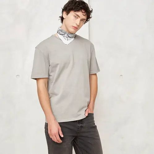 BEARCLIFF - Polera Manga Corta Relaxed Fit Hombre Algodón