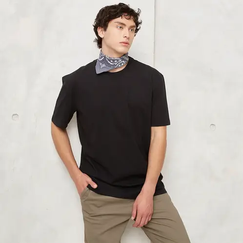 BEARCLIFF - Polera Manga Corta Relaxed Fit Hombre Algodón