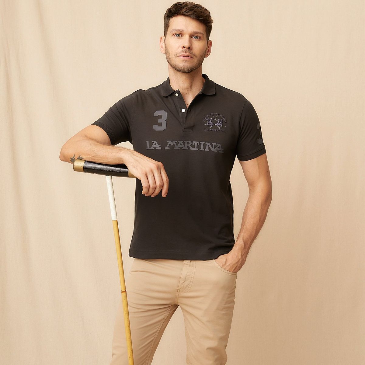 LA MARTINA - Polera Manga Corta Algodón Hombre La Martina