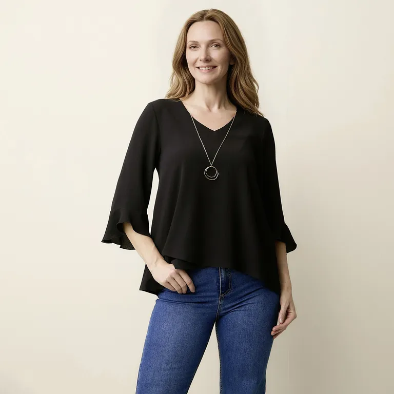Blusa con Collar Mujer S. Cocci