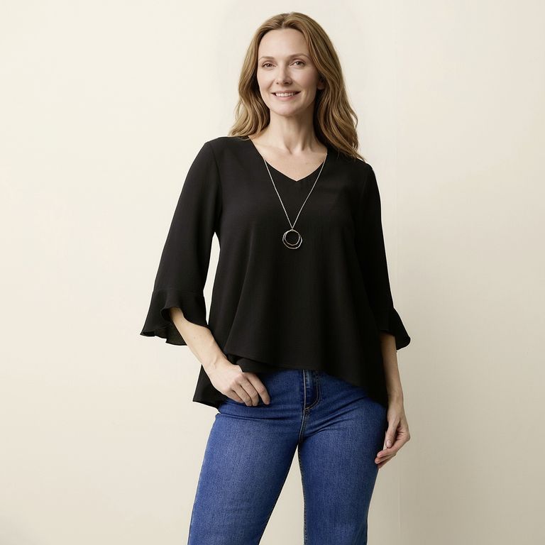 Blusa con Collar Mujer S. Cocci