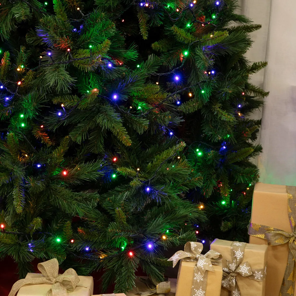 MICA - Guirnalda 200 Luces Led Colores Adorno 11.4 Metros Navidad Mica