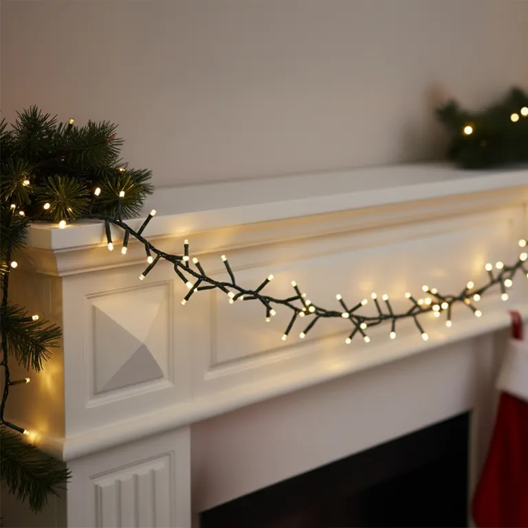 Guirnalda 5.4 Metros con 300 Luces Led Cálido Adorno Decoración Navidad