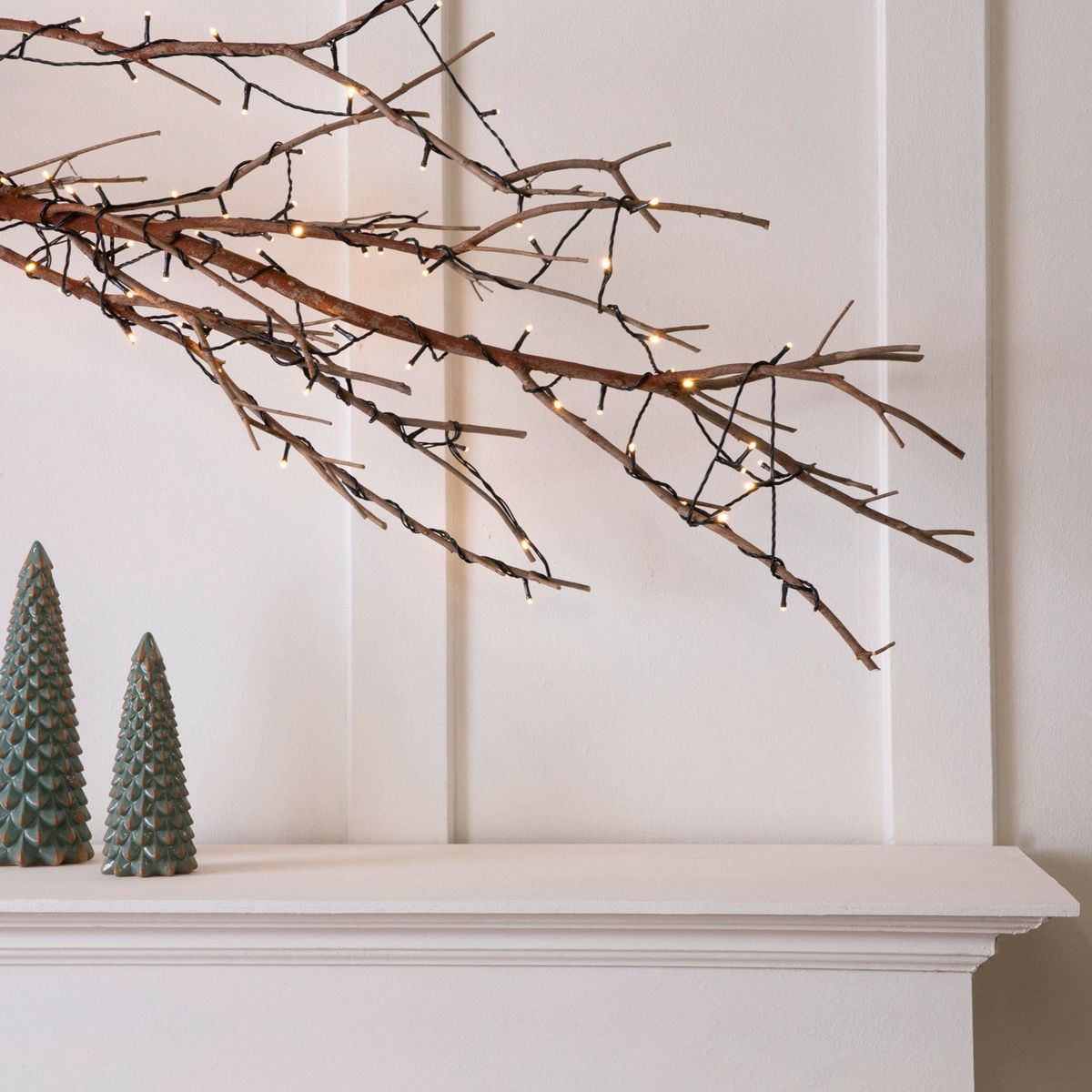 MICA - Guirnaldas Led 300 Luces Led Blanco Cálido 32.9 Metros Adorno Navidad Mica