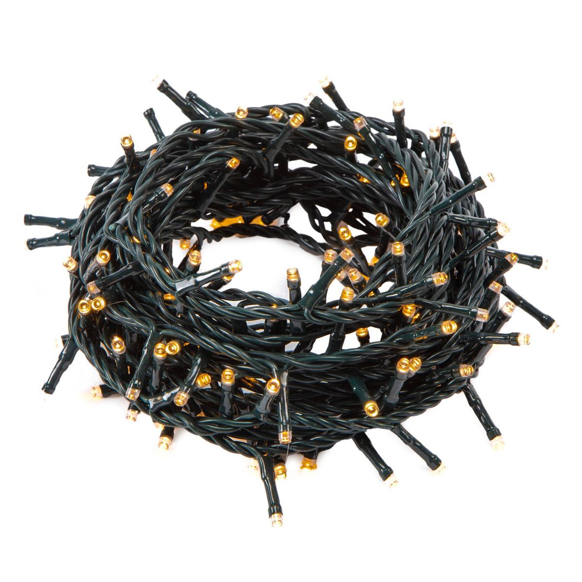 MICA - Guirnalda 8 Metros Con 140 Luces Led Blanco Cálido Adorno Árbol Navidad Mica