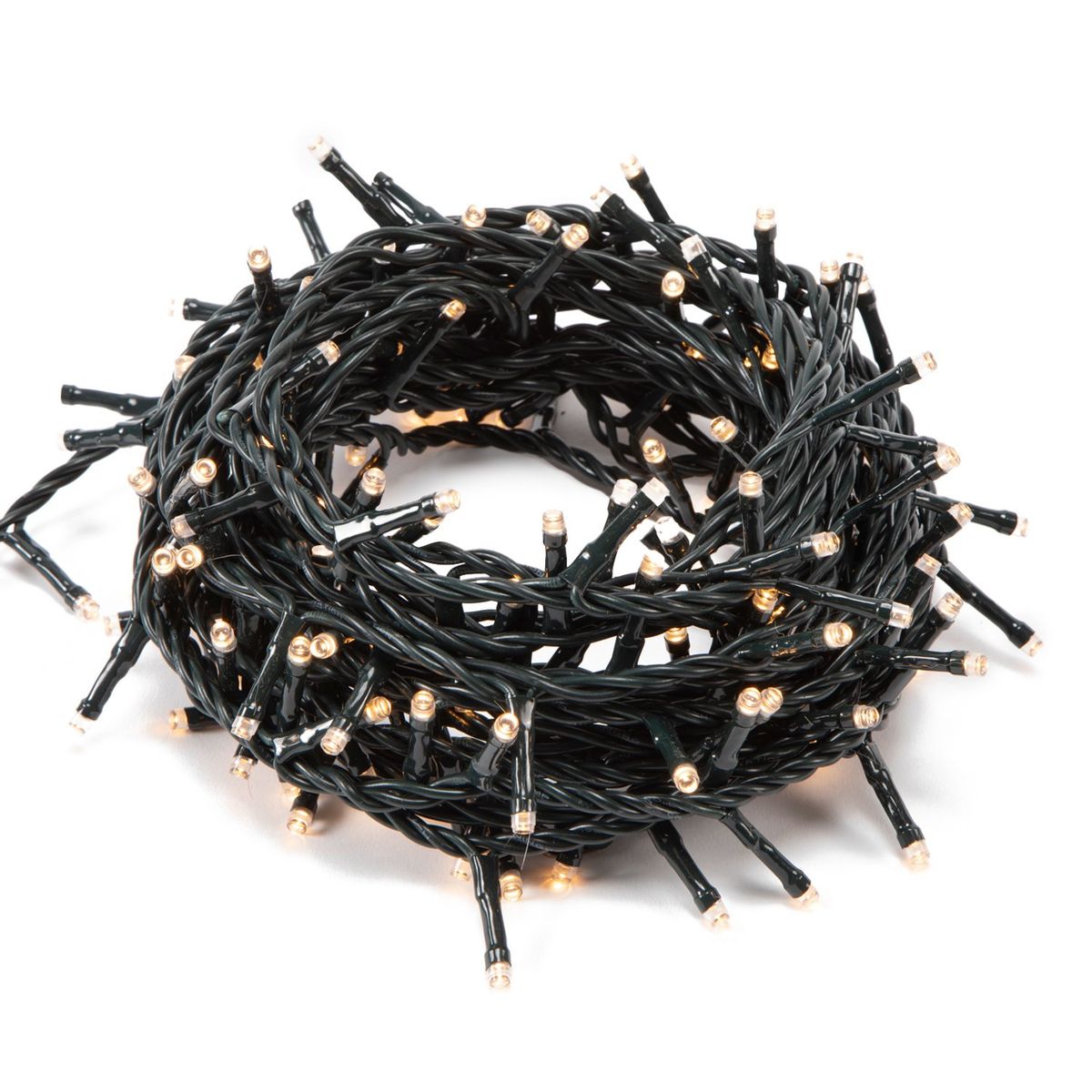 MICA - Guirnalda 200 Luces Led Blanco Cálido 11.4 Metros Adorno Navidad Mica