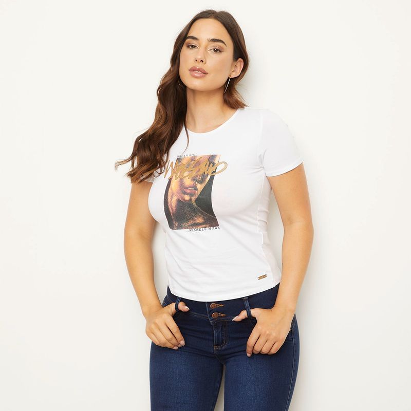 MOSSIMO - Polera Mujer Massimo con Estampado