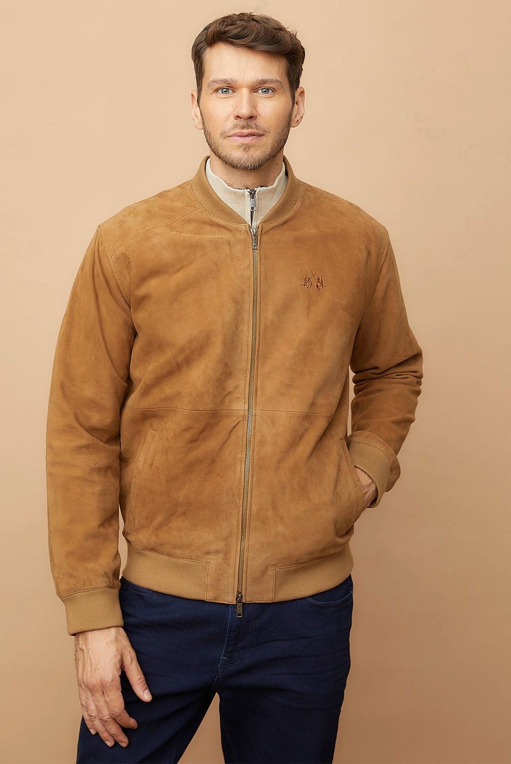 LA MARTINA - Chaqueta Bomber Gamuza Hombre La Martina