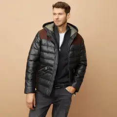 LA MARTINA - Parka Acolchada Cuero Hombre