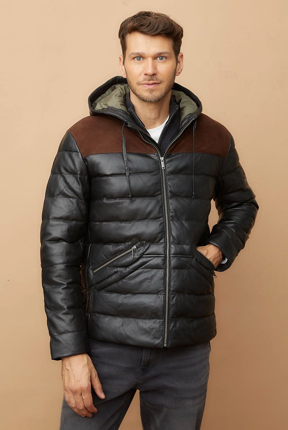 LA MARTINA - Parka Acolchada Cuero Hombre La Martina