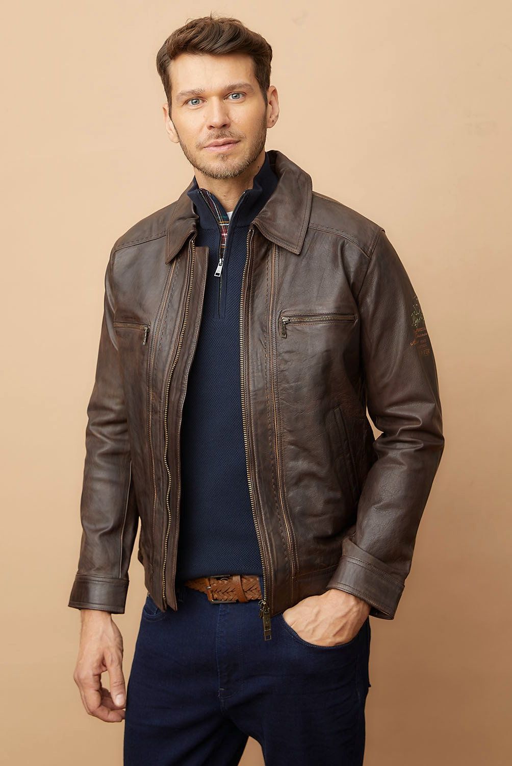 LA MARTINA - Chaqueta Cuero Hombre La Martina