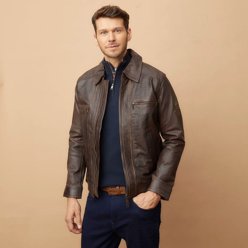 LA MARTINA - Chaqueta Cuero Hombre La Martina