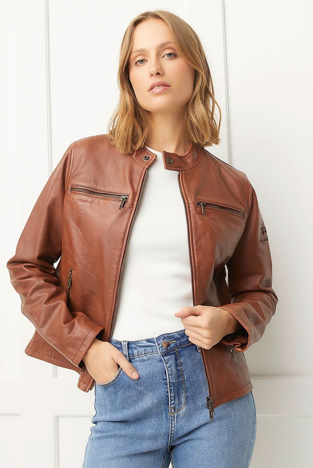 LA MARTINA - Chaqueta de Cuero Mujer La Martina
