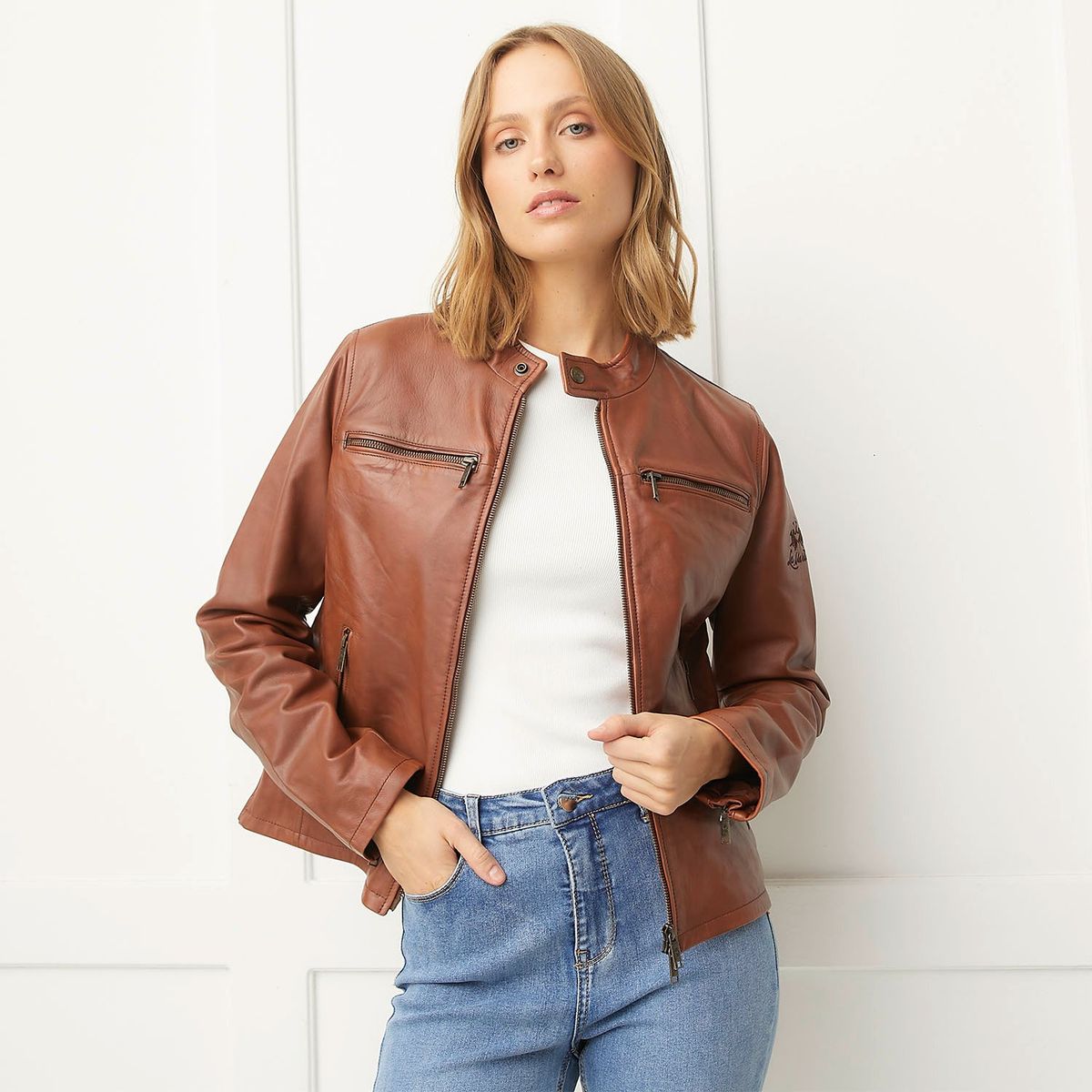 LA MARTINA - Chaqueta de Cuero Mujer La Martina