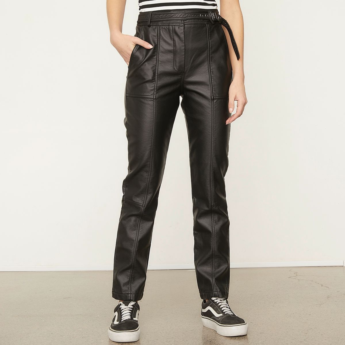 AMERICANINO - Pantalón Straight Tiro Alto Mujer Americanino