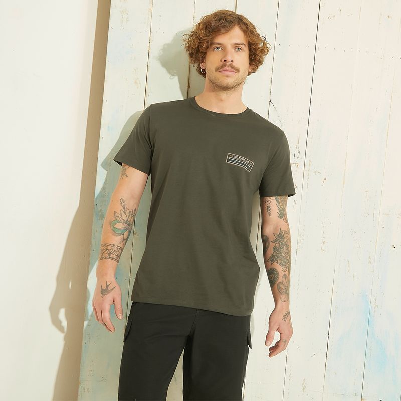 DOO AUSTRALIA - Polera Doo Australia Manga Corta Estampada Hombre Algodón