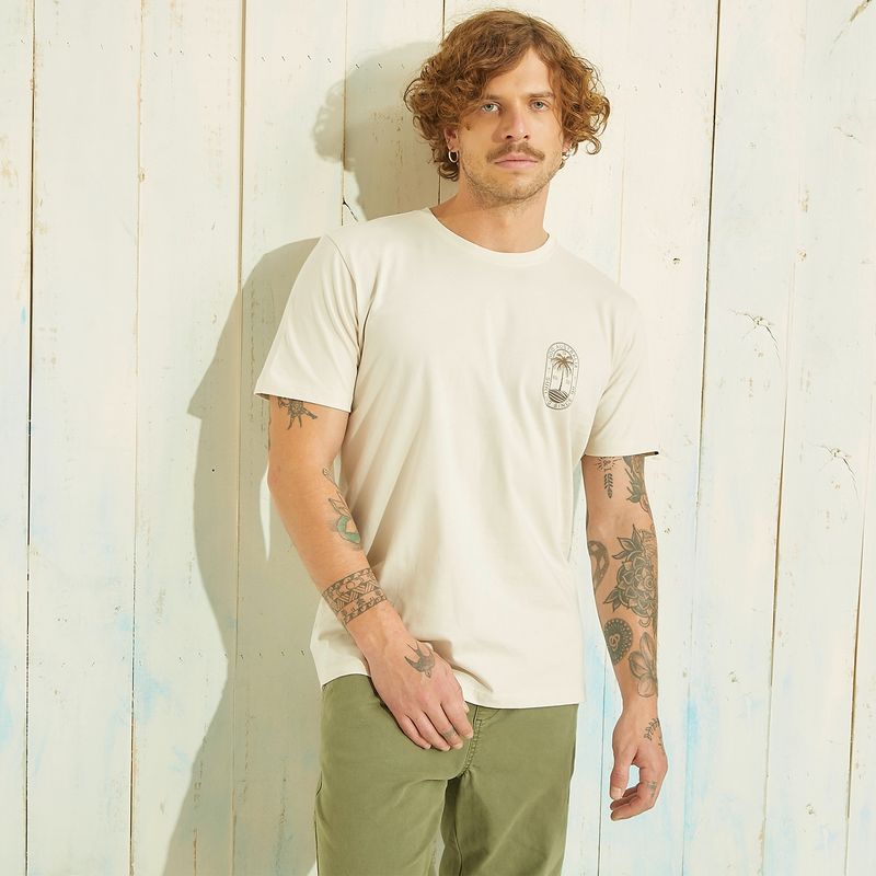 DOO AUSTRALIA - Polera Doo Australia Manga Corta Estampada Hombre Algodón