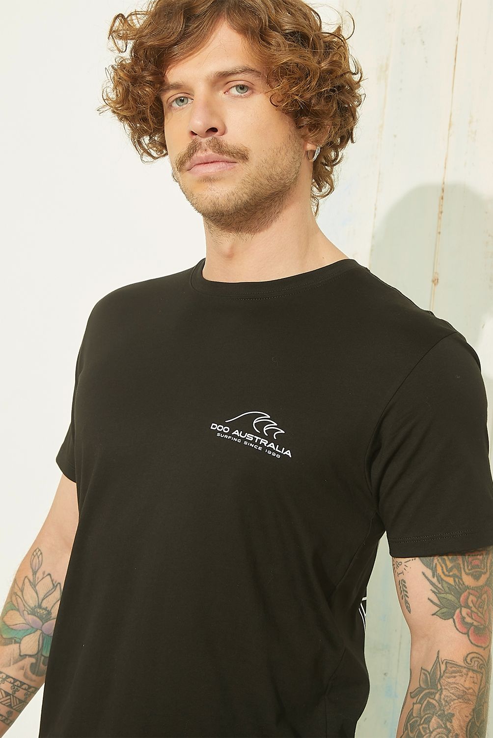 DOO AUSTRALIA - Polera Doo Australia Manga Corta Estampada Hombre Algodón
