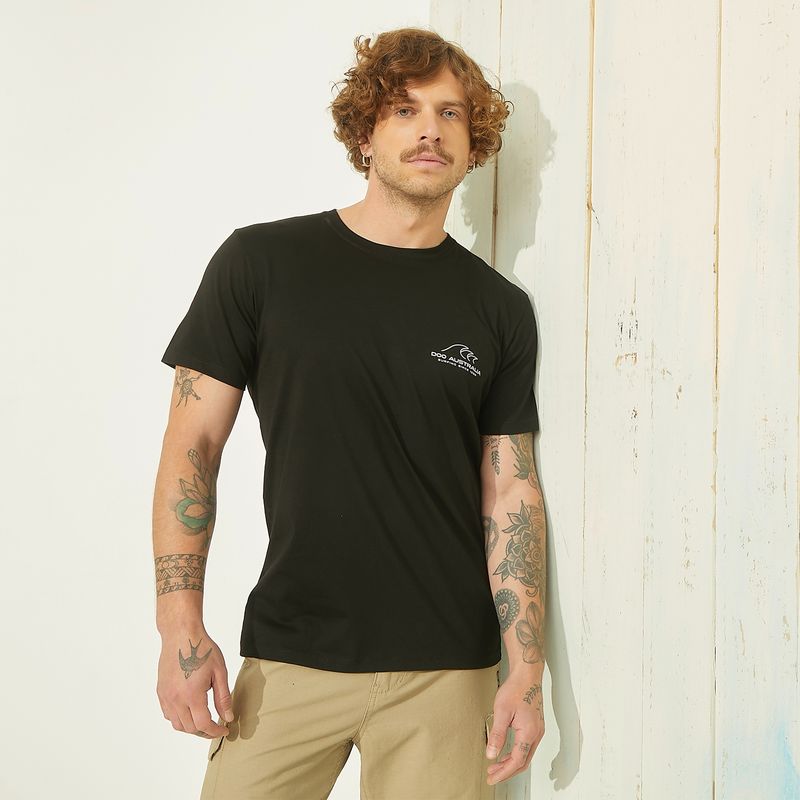 DOO AUSTRALIA - Polera Doo Australia Manga Corta Estampada Hombre Algodón