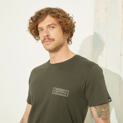 Imagen 2 del producto Polera Manga Corta Estampada Hombre Algodón