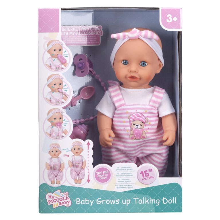 PICCOLA BABY Muñeca Come Y Crece 40cm