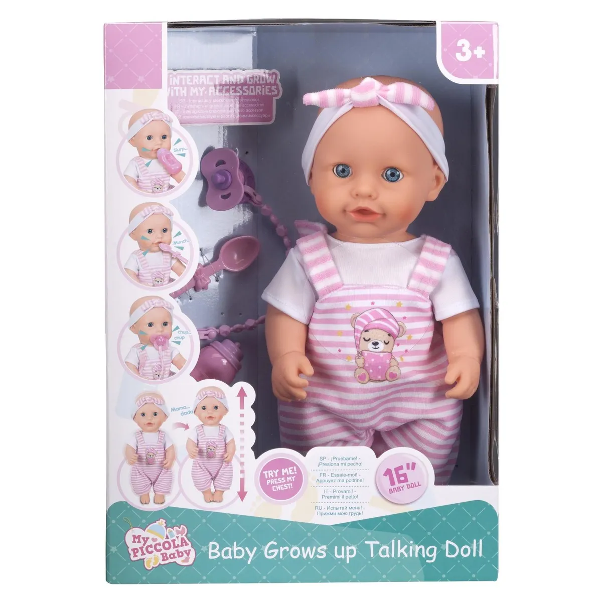 PICCOLA BABY - Muñeca Come Y Crece Piccola Baby