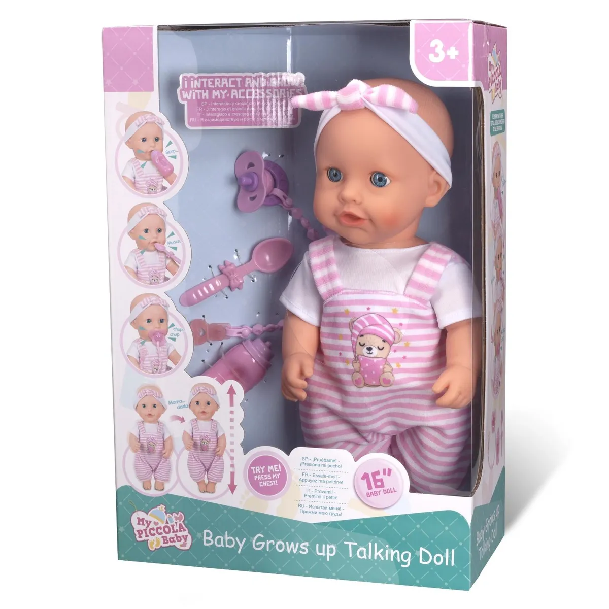 PICCOLA BABY - Muñeca Come Y Crece Piccola Baby