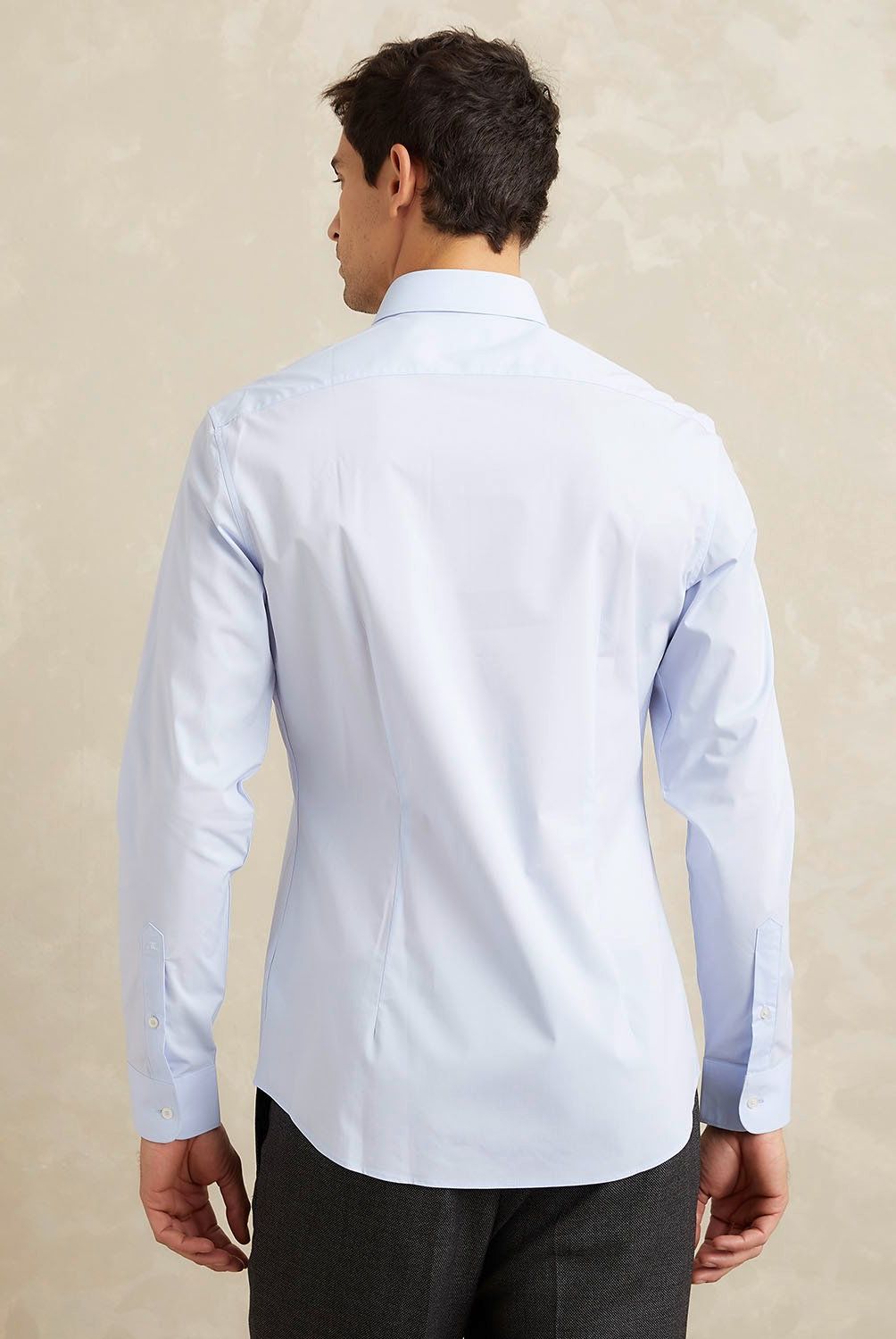 WOLF&HANK - Camisa de Vestir Hombre Wolf&Hank Manga Larga Algodón Lisa