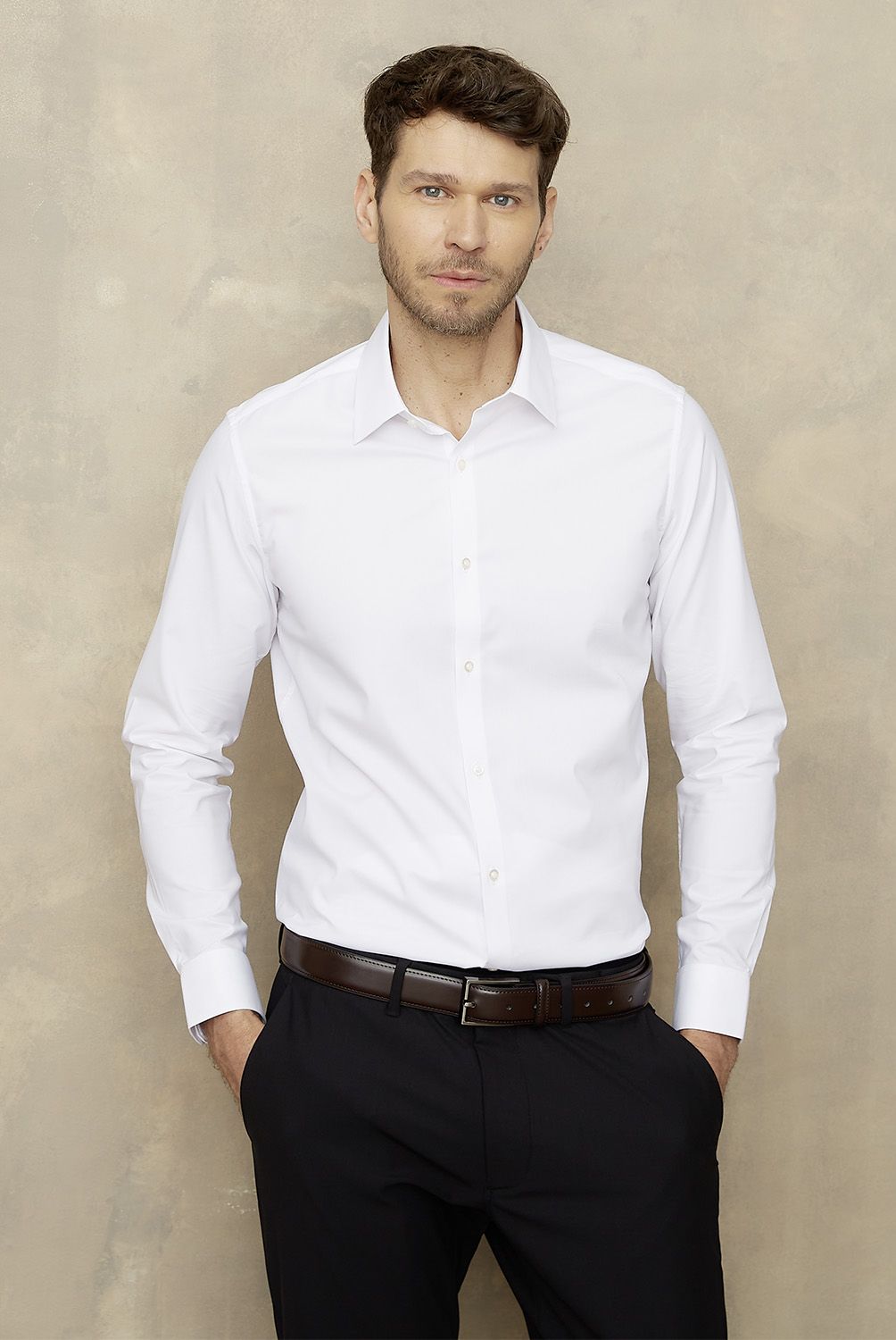 WOLF&HANK - Camisa de Vestir Algodón Wolf&Hank Manga Larga Hombre