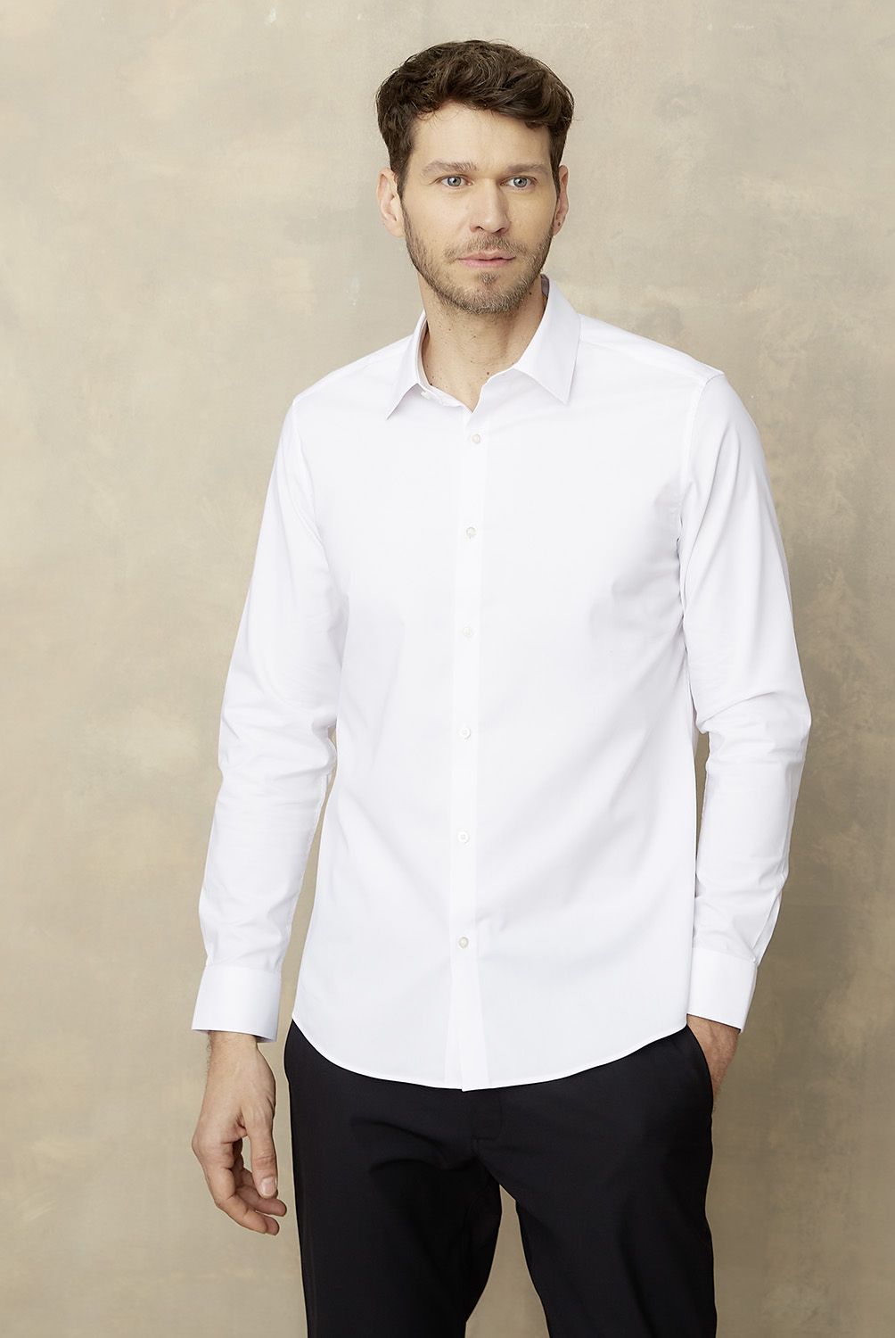 WOLF&HANK - Camisa de Vestir Algodón Wolf&Hank Manga Larga Hombre