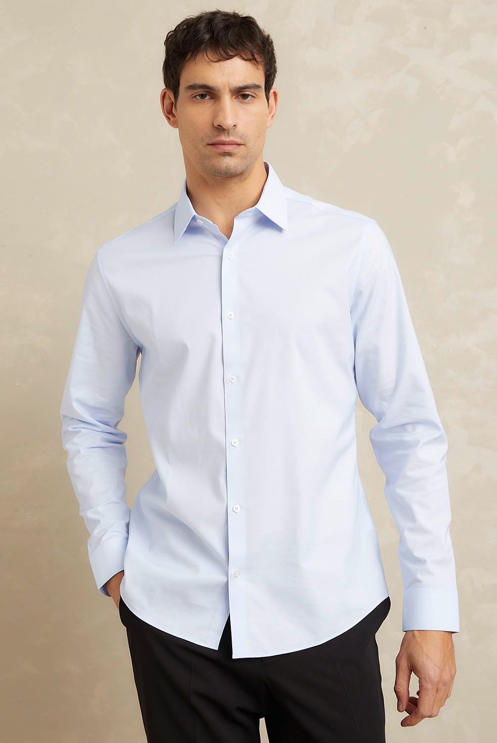 WOLF&HANK - Camisa de Vestir Algodón Wolf&Hank Manga Larga Hombre
