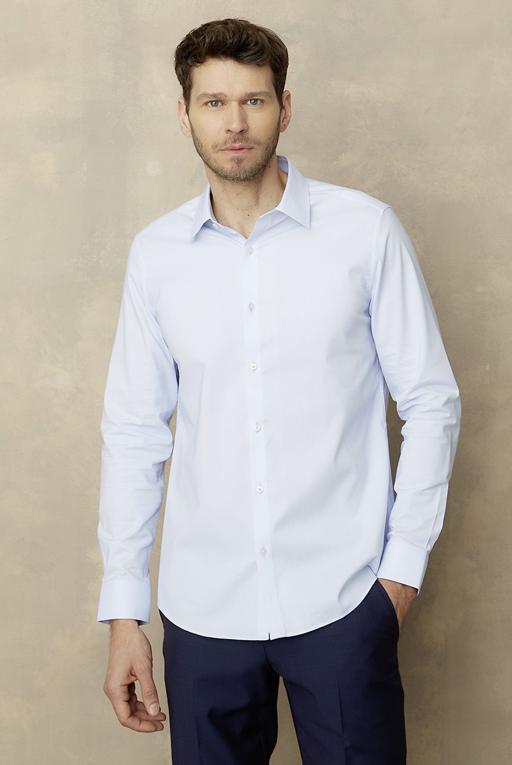 WOLF&HANK - Camisa de Vestir Algodón Wolf&Hank Manga Larga Hombre