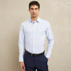 WOLF&HANK - Camisa de Vestir Slim Fit Algodón Rayas Hombre