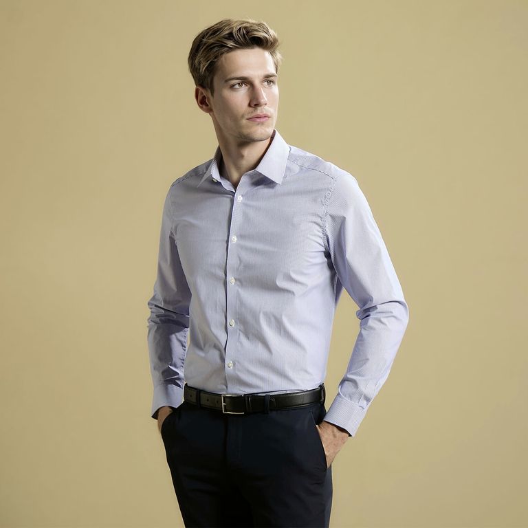 Camisa de Vestir Algodón Hombre