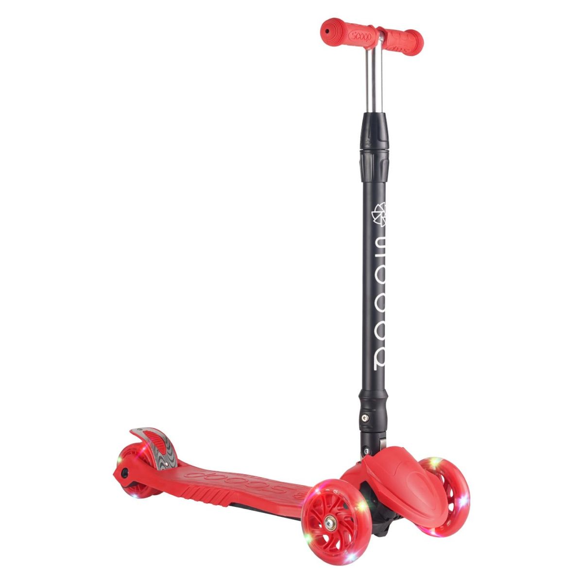 SCOOP - Scooter Scoop Infantil Plegable con Luces y Altura Regulable Rojo